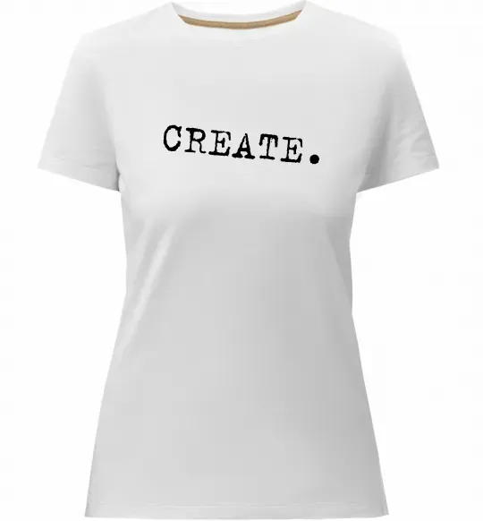 Женская премиум футболка Create Белый фото