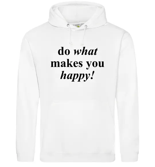 Жіноча толстовка (худі) Do what makes you happy Білий фото