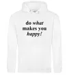 Жіноча толстовка (худі) Do what makes you happy Білий фото