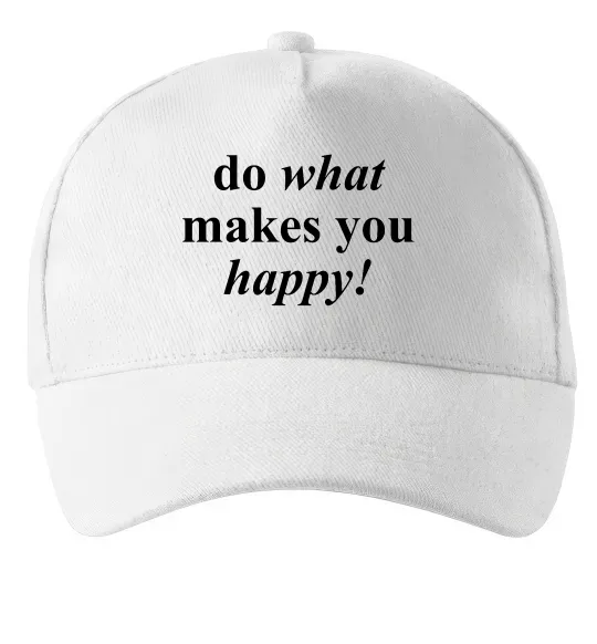 Кепка Do what makes you happy Білий фото
