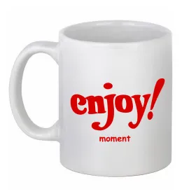 Чашка керамическая Enjoy moment Белый фото