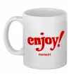 Чашка керамическая Enjoy moment Белый фото