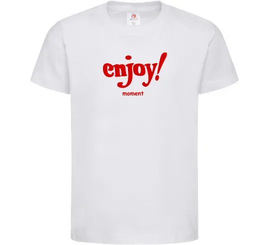 Дитяча футболка Enjoy moment Білий фото