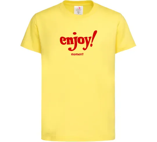 Дитяча футболка Enjoy moment Лимонний фото