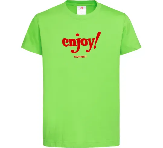 Дитяча футболка Enjoy moment Лаймовий фото