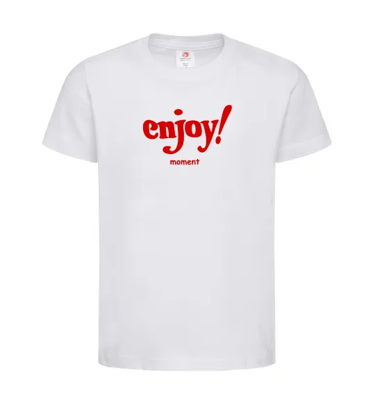 Детская футболка Enjoy moment Белый фото