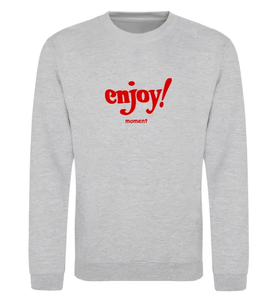 Свитшот Enjoy moment Серый меланж фото