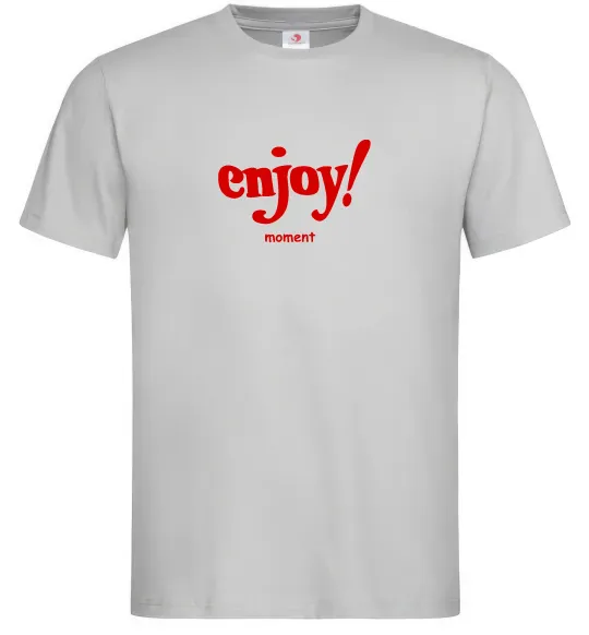 Мужская футболка Enjoy moment Серый фото