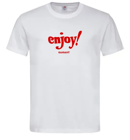 Мужская футболка Enjoy moment Белый фото