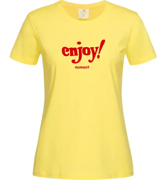 Женская футболка Enjoy moment Лимонный фото