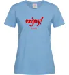 Женская футболка Enjoy moment Голубой фото