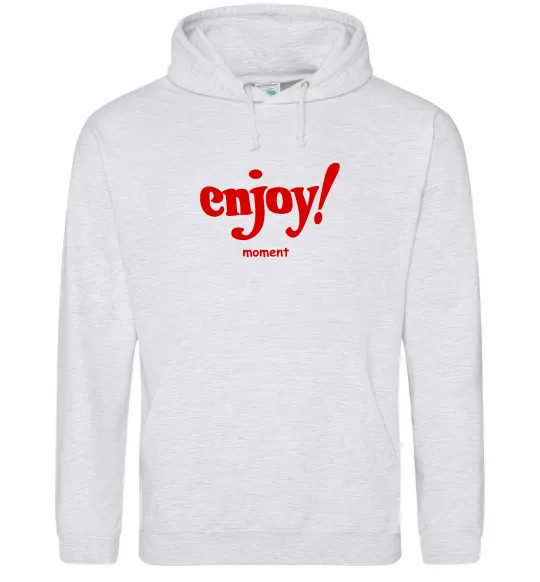 Чоловіча толстовка (худі) Enjoy moment Сірий меланж фото