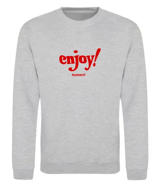Світшот Enjoy moment Сірий меланж фото