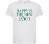 Дитяча футболка Happy is the new rich Білий фото