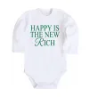 Детский боди Happy is the new rich Белый фото