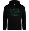 Чоловіча толстовка (худі) Happy is the new rich Чорний фото