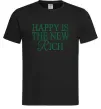 Мужская футболка Happy is the new rich Черный фото