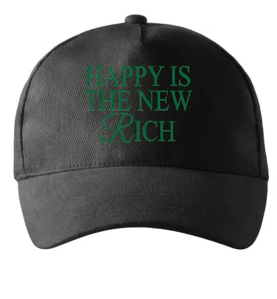 Кепка Happy is the new rich Черный фото