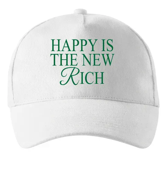 Кепка Happy is the new rich Белый фото