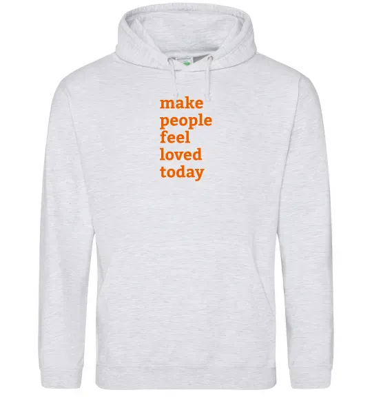 Чоловіча толстовка (худі) Make people feel loved today Сірий меланж фото