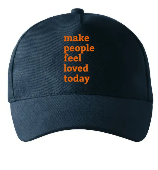 Кепка Make people feel loved today Темно-синий фото