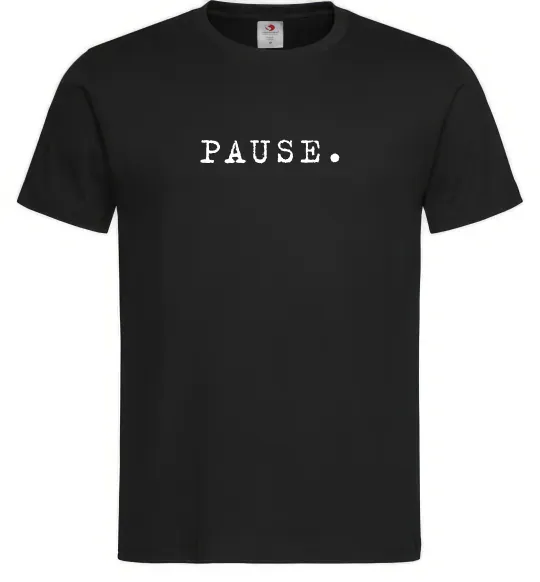 Чоловіча футболка Pause Чорний фото