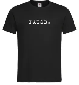 Чоловіча футболка Pause Чорний фото