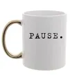 Чашка с цветной ручкой Pause Золото Чашка с цветной ручкой Pause Золото фото