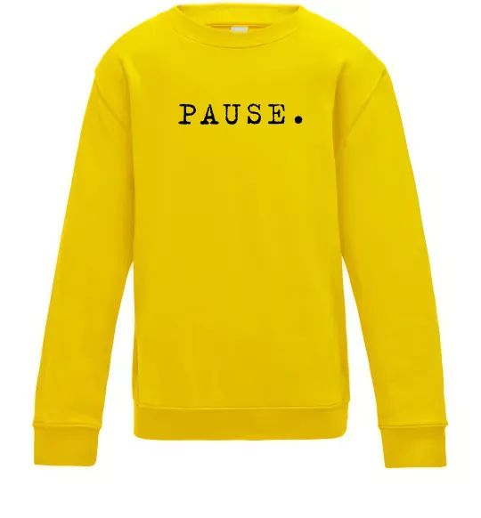 Детский Свитшот Pause Солнечно желтый фото
