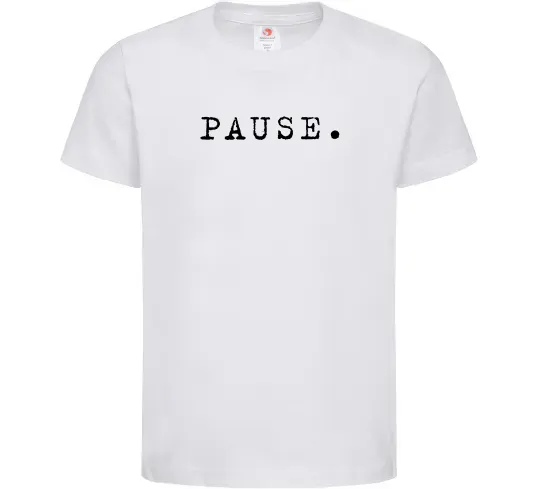 Дитяча футболка Pause Білий фото
