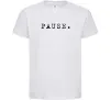 Дитяча футболка Pause Білий фото