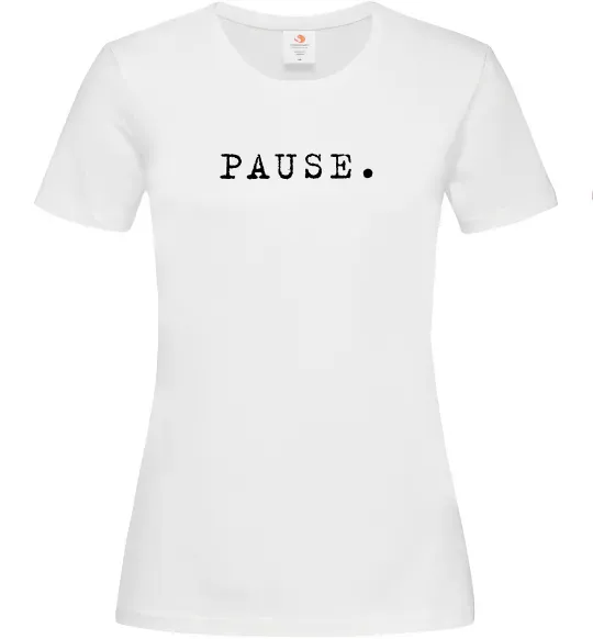 Жіноча футболка Pause Білий фото