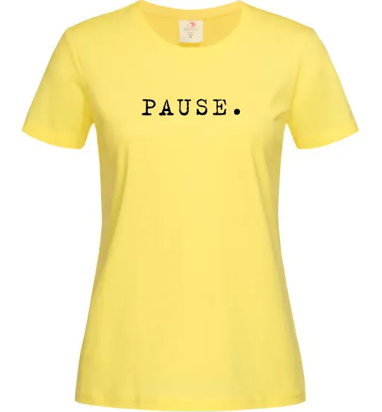 Жіноча футболка Pause Лимонний фото
