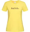 Жіноча футболка Pause Лимонний фото