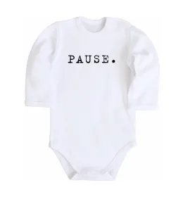 Дитячий бодік Pause Білий фото