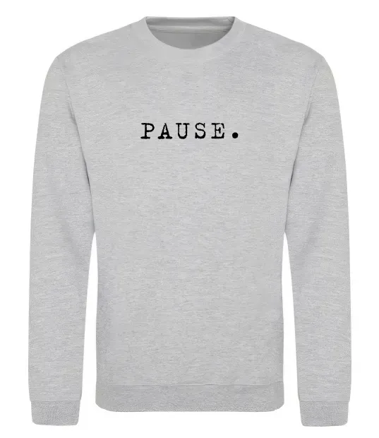 Світшот Pause Сірий меланж фото