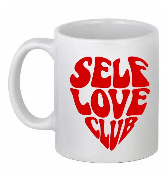 Чашка керамічна Self love club Білий фото