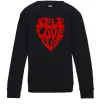 Дитячий світшот Self love club Чорний фото