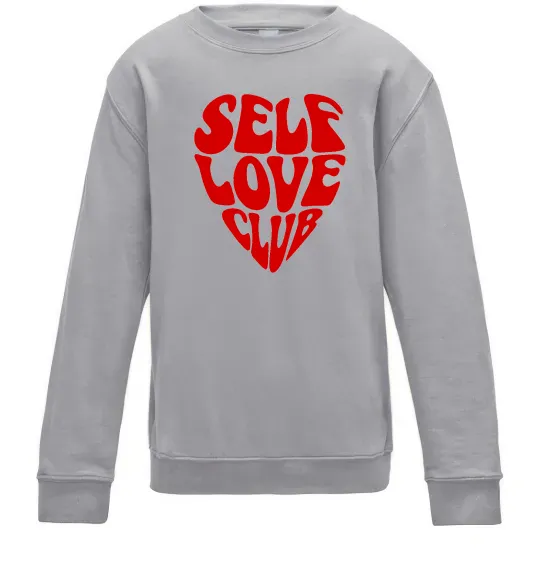 Дитячий світшот Self love club Сірий меланж фото