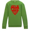 Дитячий світшот Self love club Лаймовий фото