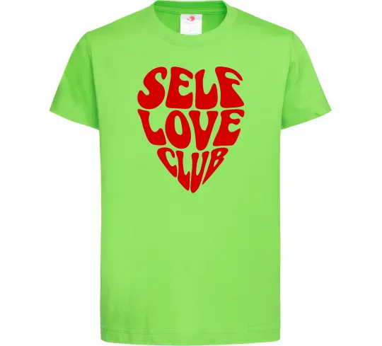 Дитяча футболка Self love club Лаймовий фото