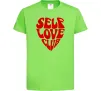 Дитяча футболка Self love club Лаймовий фото