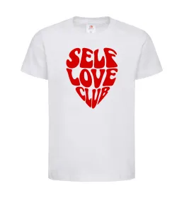 Детская футболка Self love club Белый фото