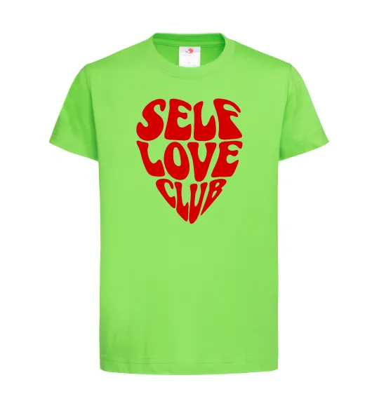 Дитяча футболка Self love club Лаймовий фото