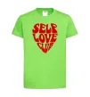 Дитяча футболка Self love club Лаймовий фото