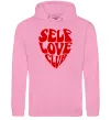 Мужская толстовка (худи) Self love club Розовый фото