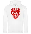 Чоловіча толстовка (худі) Self love club Білий фото