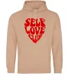 Чоловіча толстовка (худі) Self love club Пісочний фото