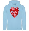 Мужская толстовка (худи) Self love club Голубой фото