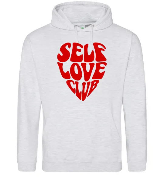 Жіноча толстовка (худі) Self love club Сірий меланж фото